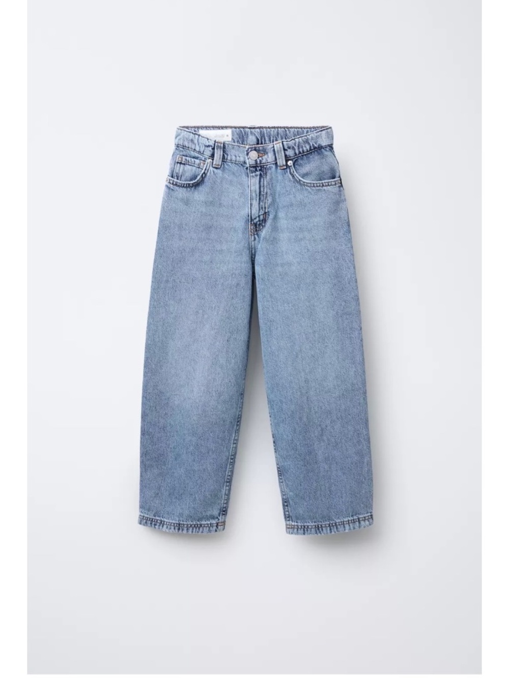 NWT Zara Kids Girls Boys Baggy Jeans Size 6 Adjustable Waist